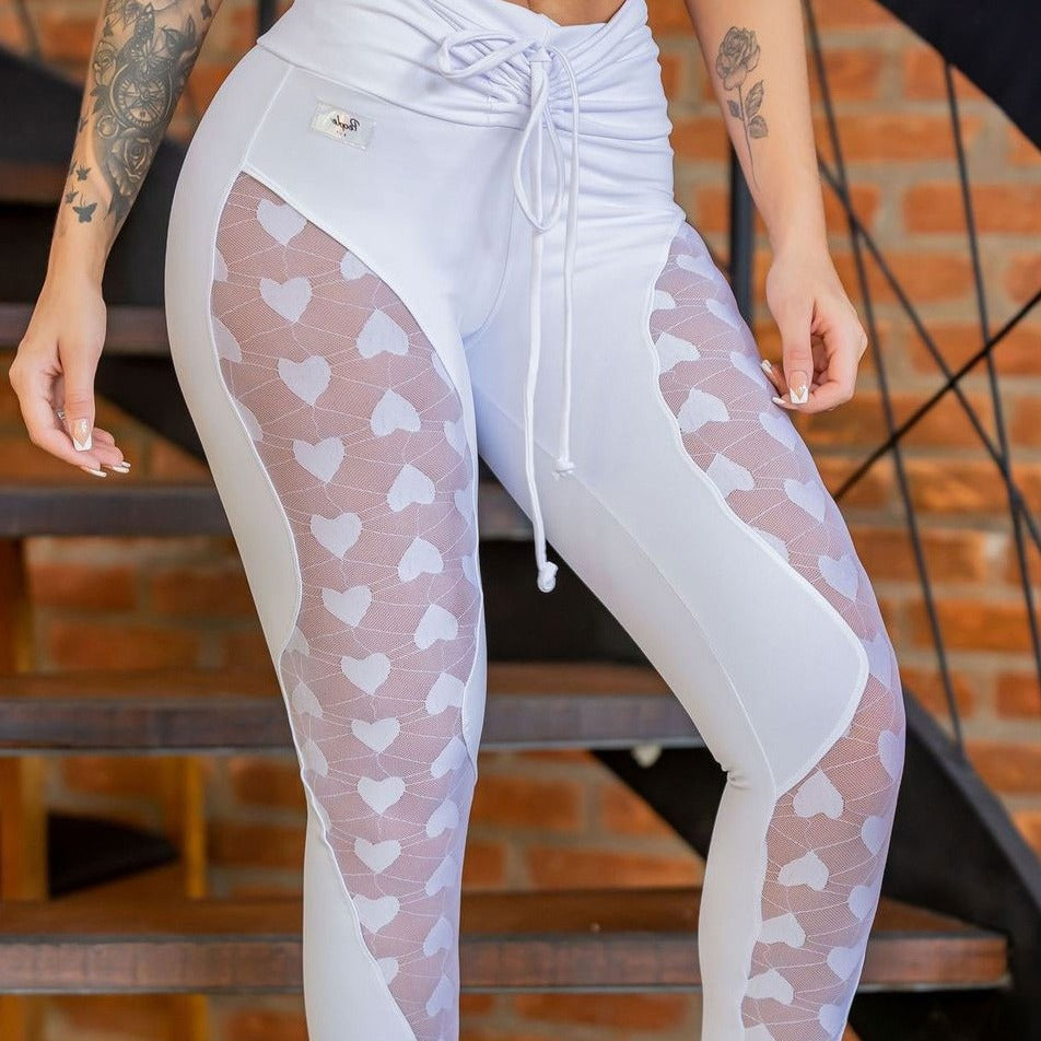 Split Mesh Vest Leggings Sports Fitness Set