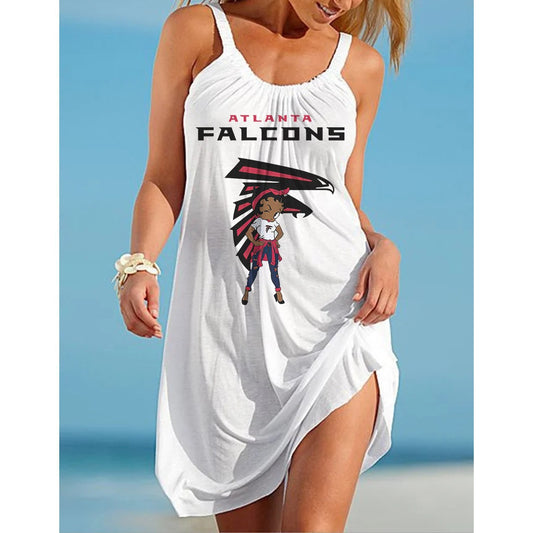 Atlanta Falcons 3D Digital Printed Suspender Dress
