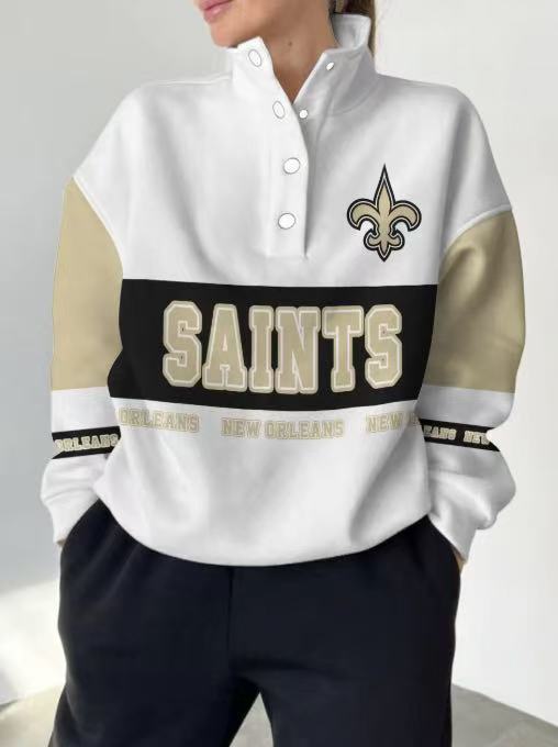 New Orleans Saints Digital Print Western Style Vintage Sweatshirt