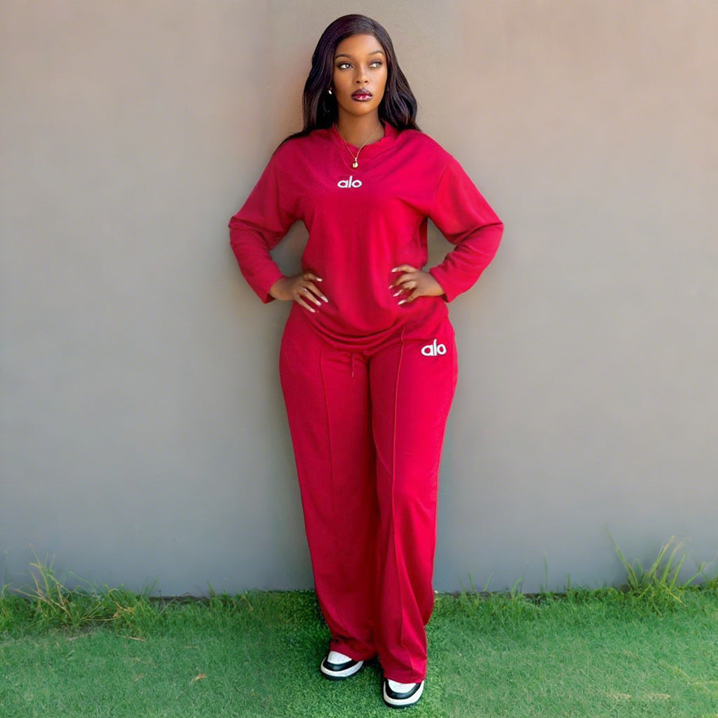 Fashionable and Casual Temperament Versatile Wide-leg Pants Suit