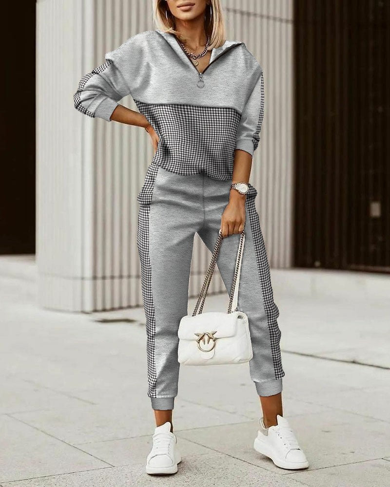 Popular Printed High-Quality Long-Sleeved Sweater and Pants Set