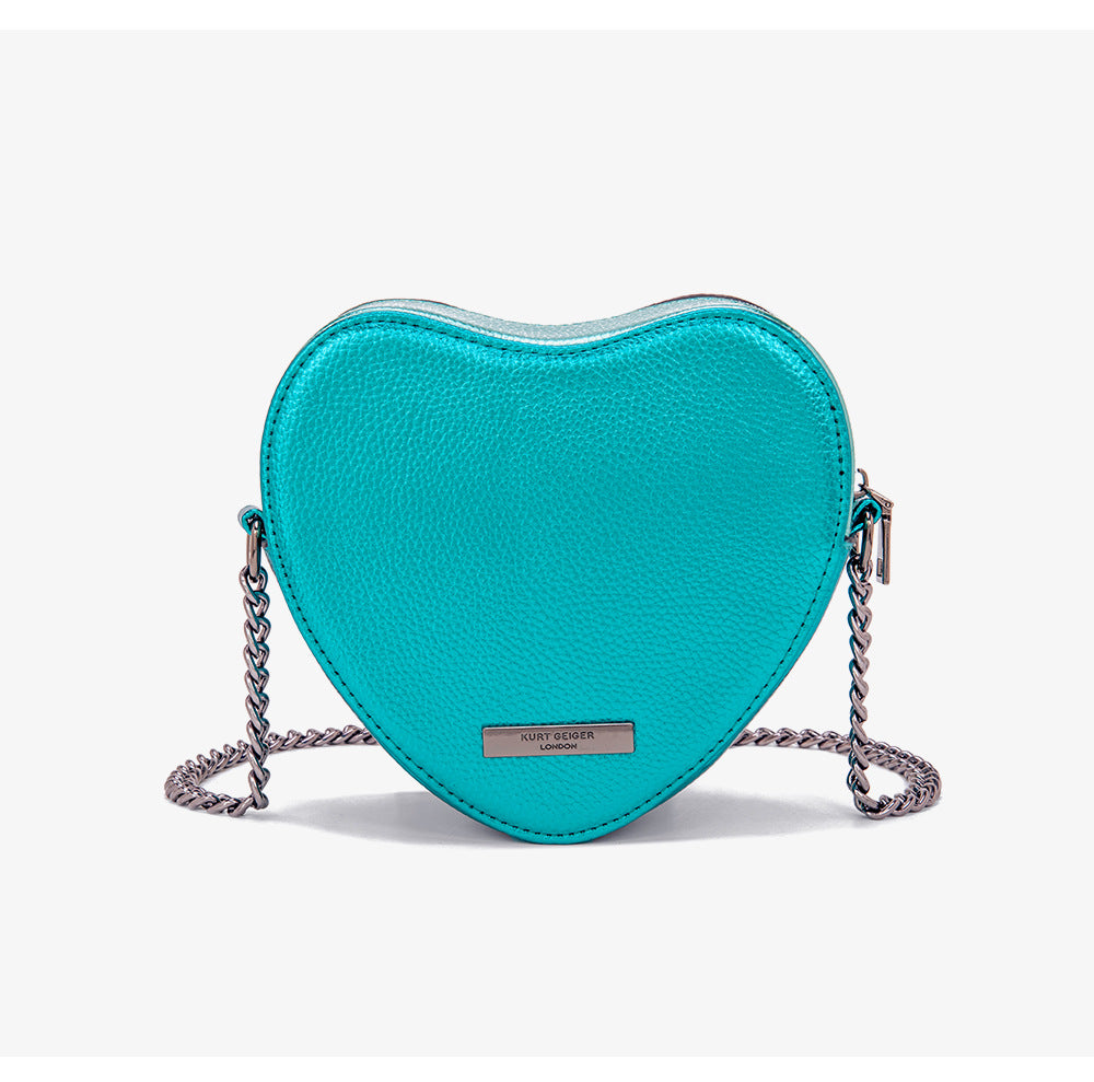 Love-shaped Rainbow Spliced Chain Shoulder Eagle Head Small Bag