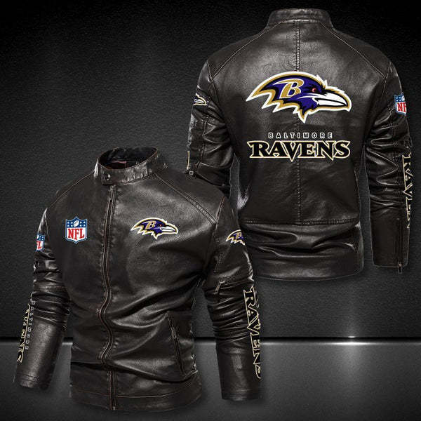 Baltimore Ravens Vintage Distressed Leather Jacket