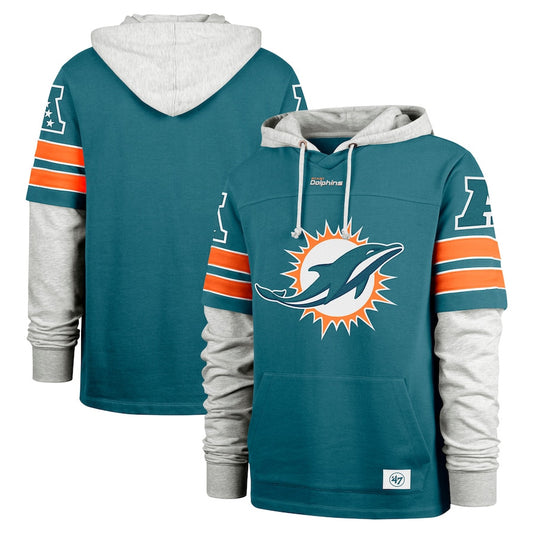 Miami Dolphins Casual Sports Fake Two-piece Hoodie