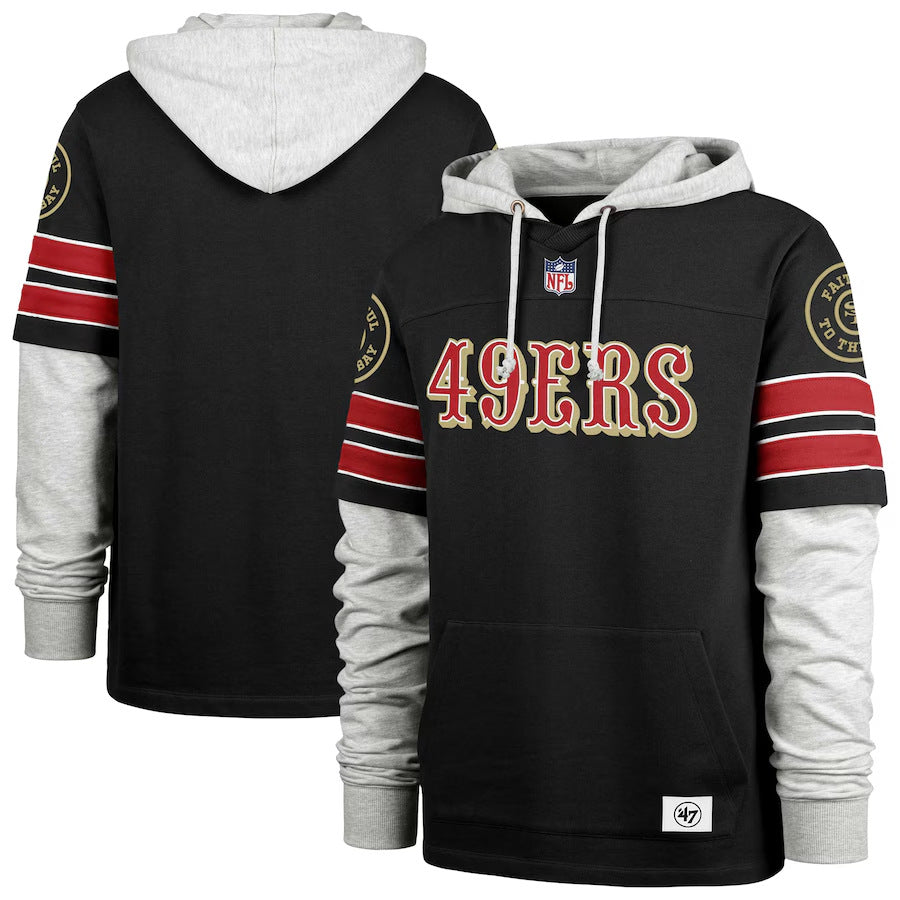 San Francisco 49ers Casual Sports Fake Two-piece Hoodie
