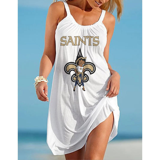 New Orleans Saints 3D Digital Printed Suspender Dress