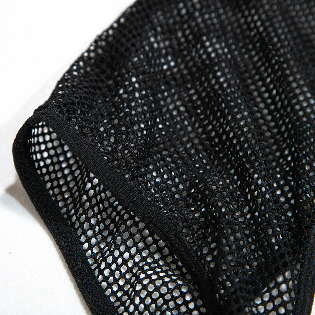 Hot Girl Style Mesh Sexy Waist Corset Bodysuit Wire Ring Gathered Neck Suit