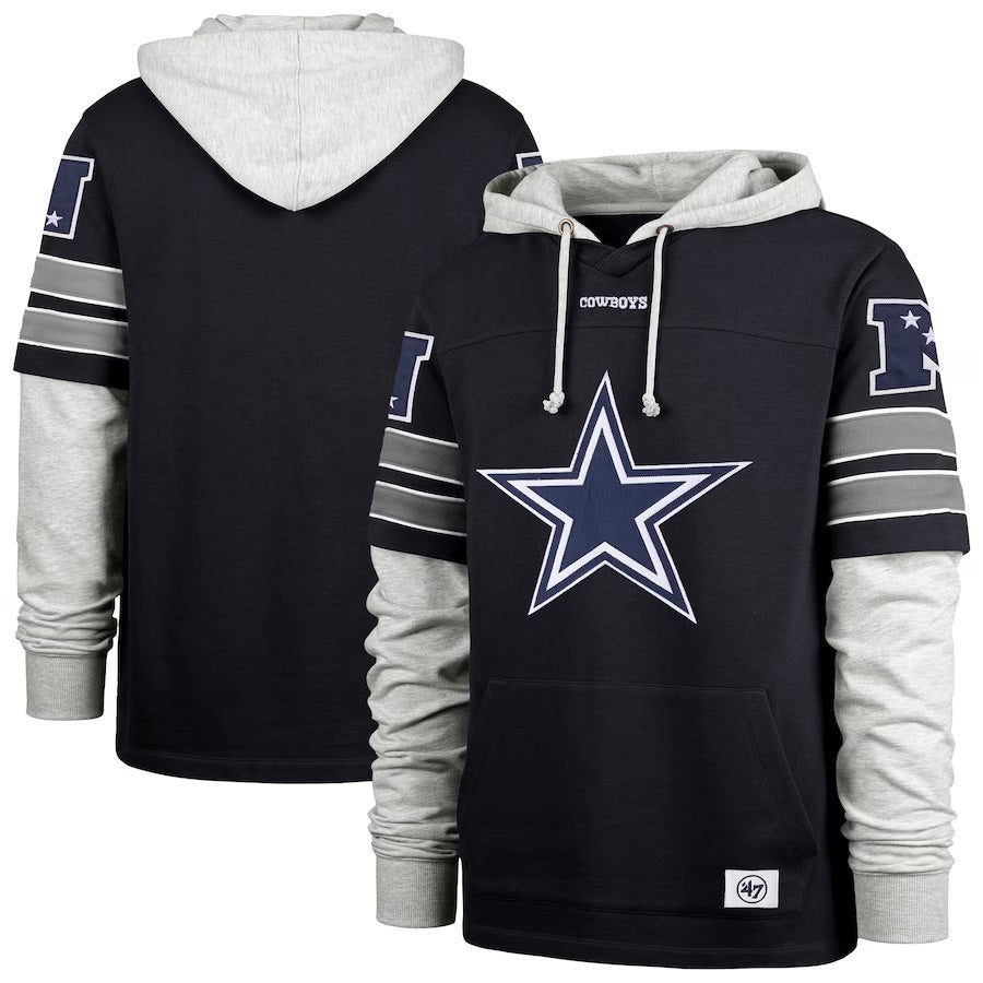 Dallas Cowboys Casual Sports Fake Two-piece Hoodie