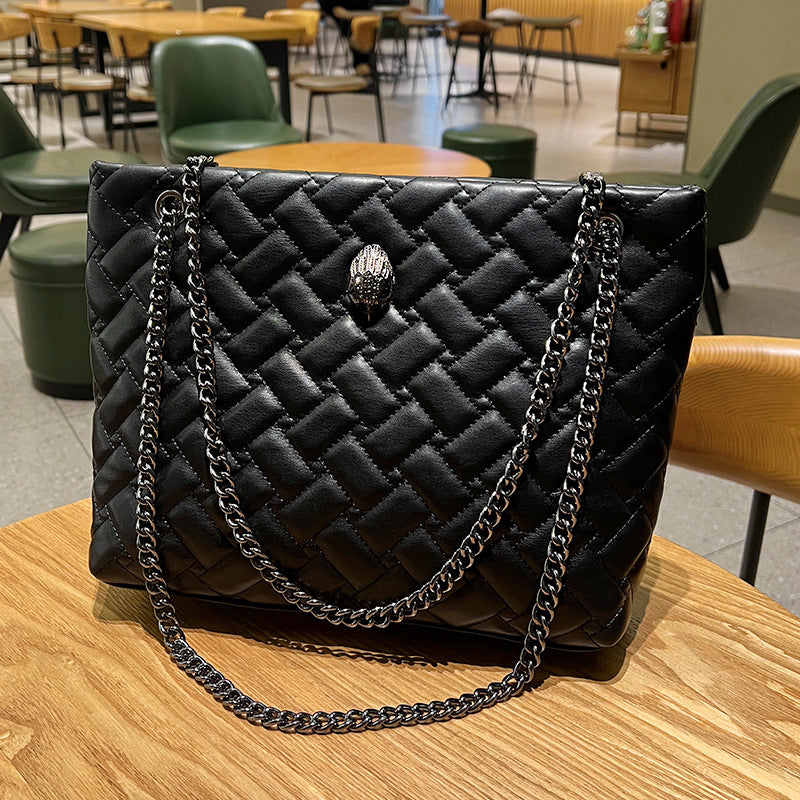 Diamond Chain Eagle Head Shoulder Crossbody Tote Bag