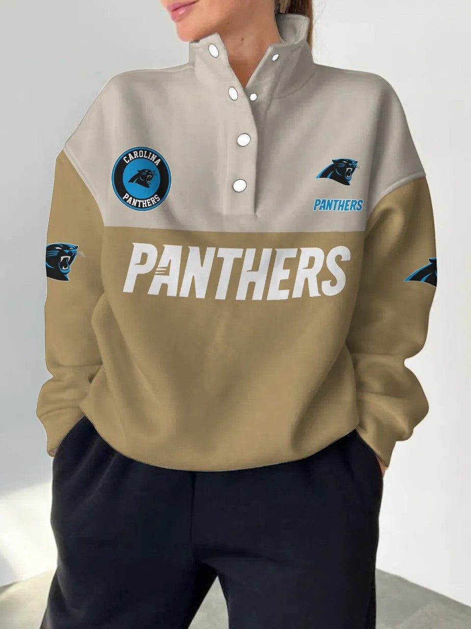 Carolina Panthers Digital Print Western Style Vintage Sweatshirt