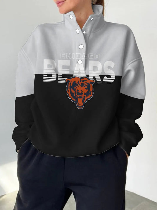 Chicago Bears Digital Print Western Style Vintage Sweatshirt