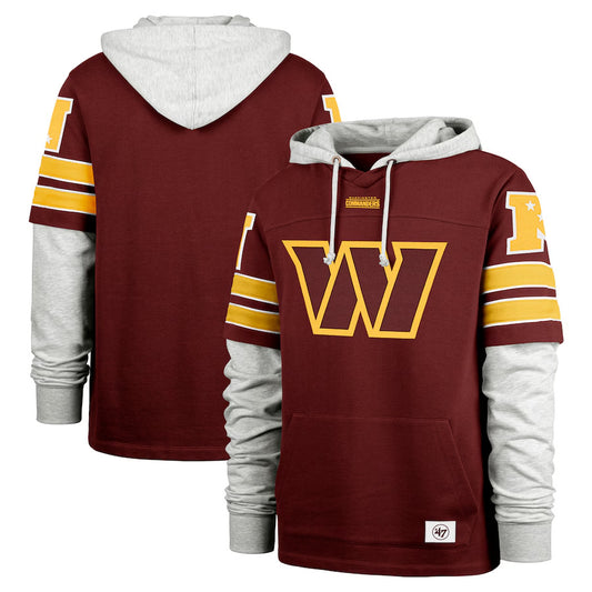 Washington Commanders Casual Sports Fake Two-piece Hoodie