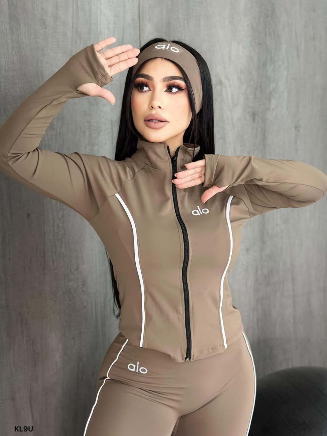 Contrast Color Fashionable High Elastic Casual Running Sports Three-piece Suit