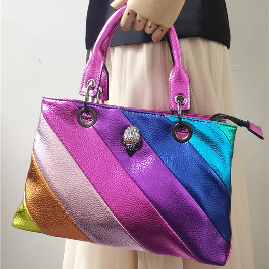 New Color Stitching Large-capacity Eagle Head Crossbody Bag